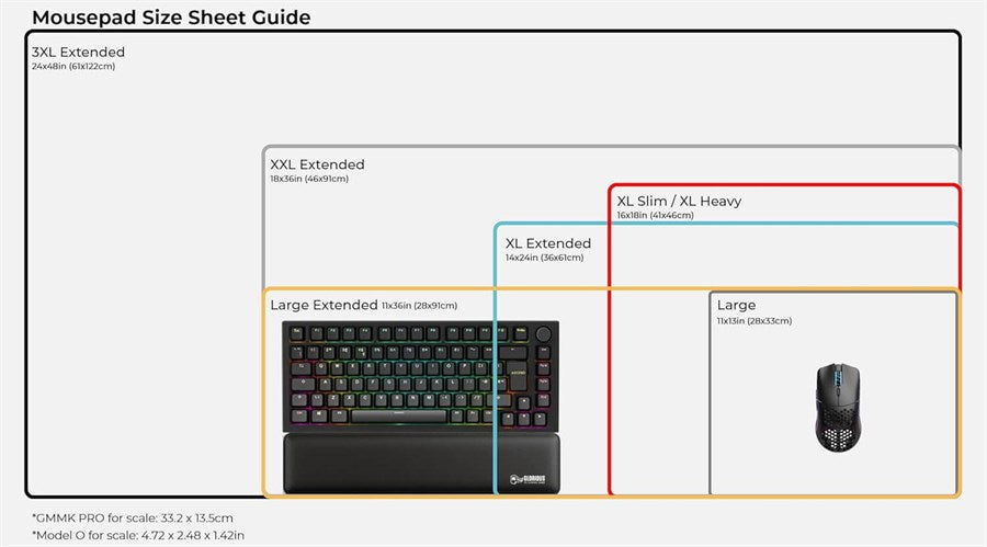 Glorious Extended Gaming Mouse Pad - Black - G-E