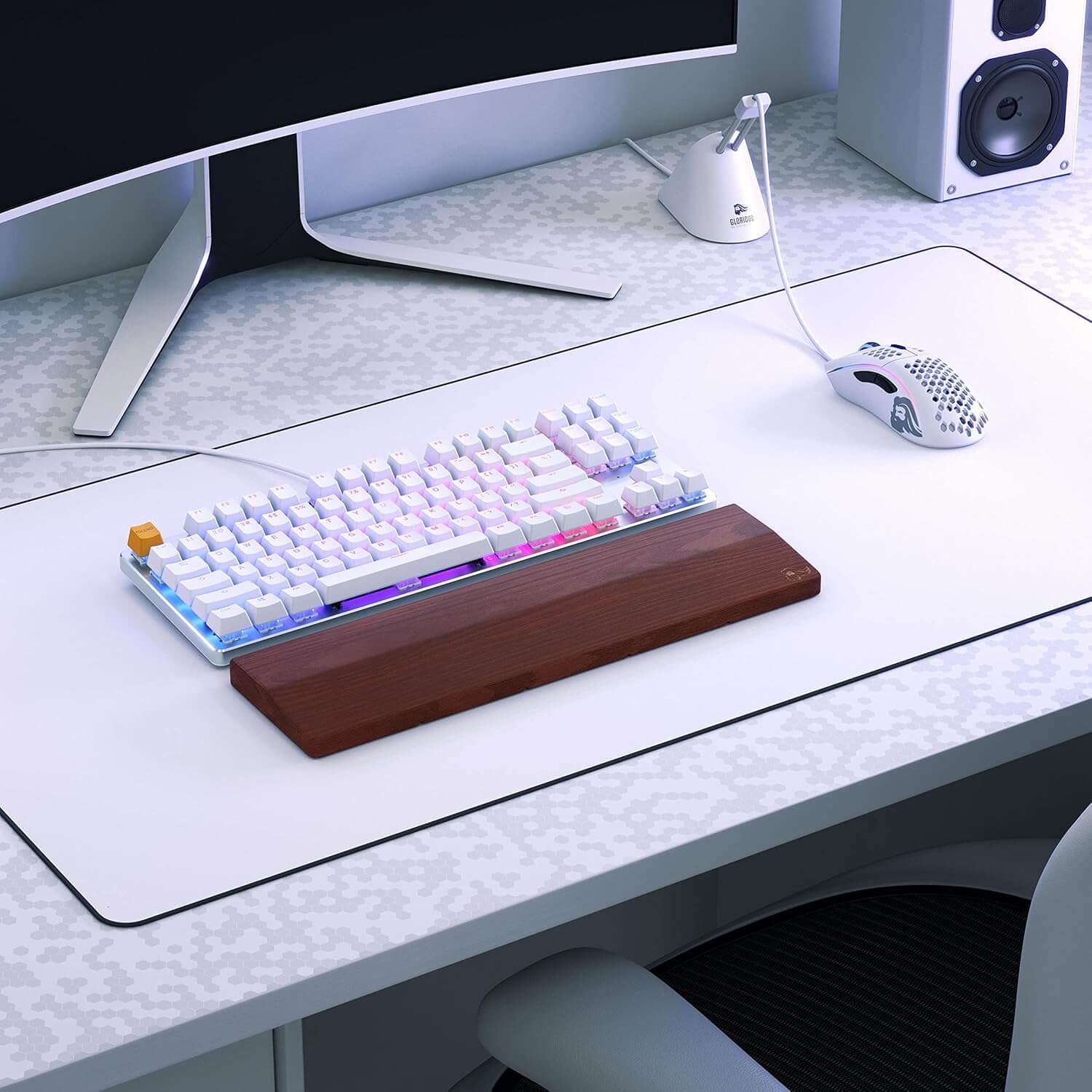 Glorious GMMK 85% TKL Wired Mechanical Keyboard - White