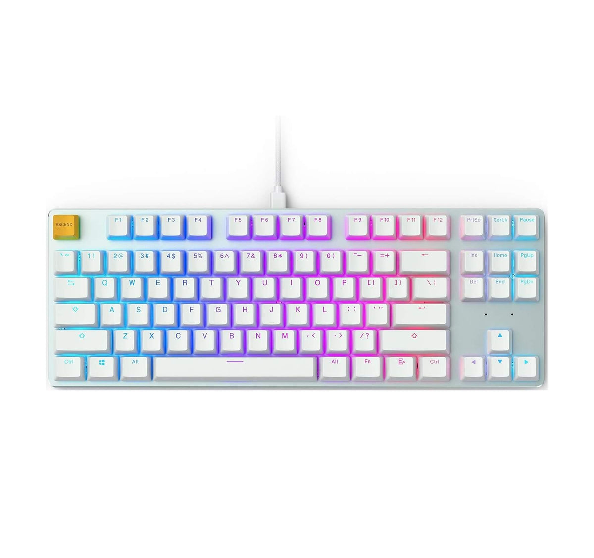 Glorious GMMK 85% TKL Wired Mechanical Keyboard - White