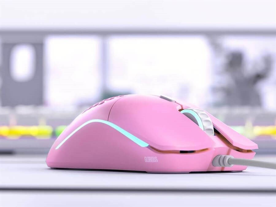 Glorious Model O Minus Lightweight RGB Gaming Mouse - Matte Pink