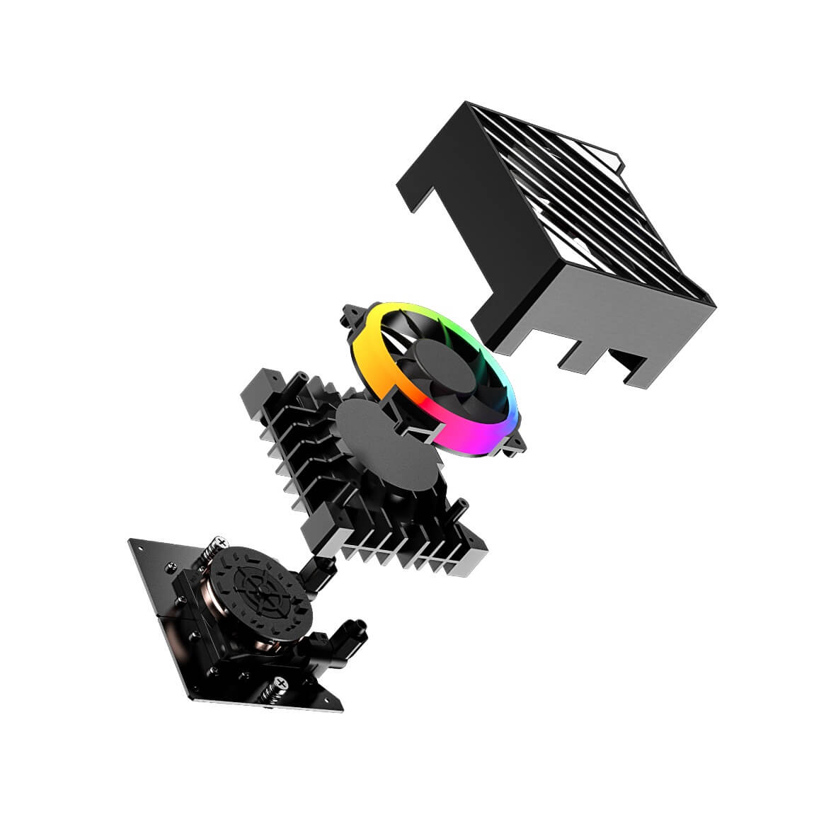 ID-Cooling DashFlow 360 XT Pro ARGB AIO 360mm AIO Liquid CPU Cooler - Black