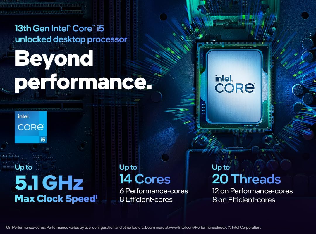 Intel Core i5-13600K 14 Core Up to 5.1 GHz Desktop Processor  with Integrated Graphics - Unlocked