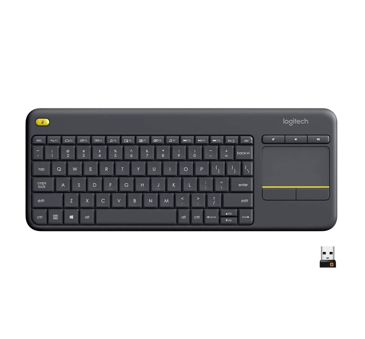 Logitech K400 Plus Wireless Touch Keyboard With Easy Media Control and Built-in Touchpad