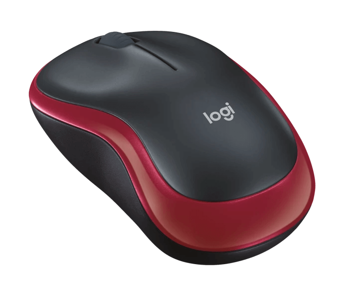 Logitech M185 2.4GHz Compact Wireless Mouse - Red