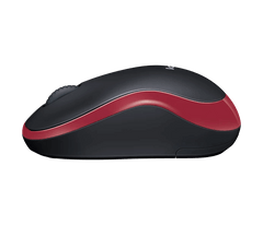 Logitech M185 2.4GHz Compact Wireless Mouse - Red