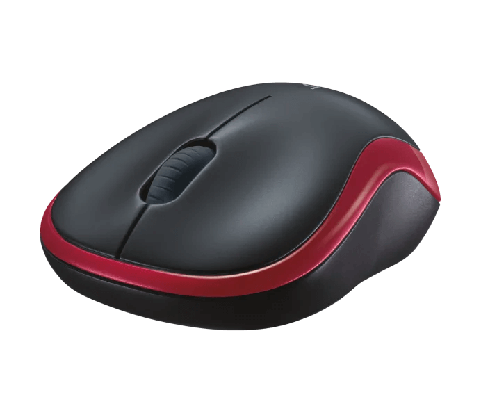 Logitech M185 2.4GHz Compact Wireless Mouse - Red