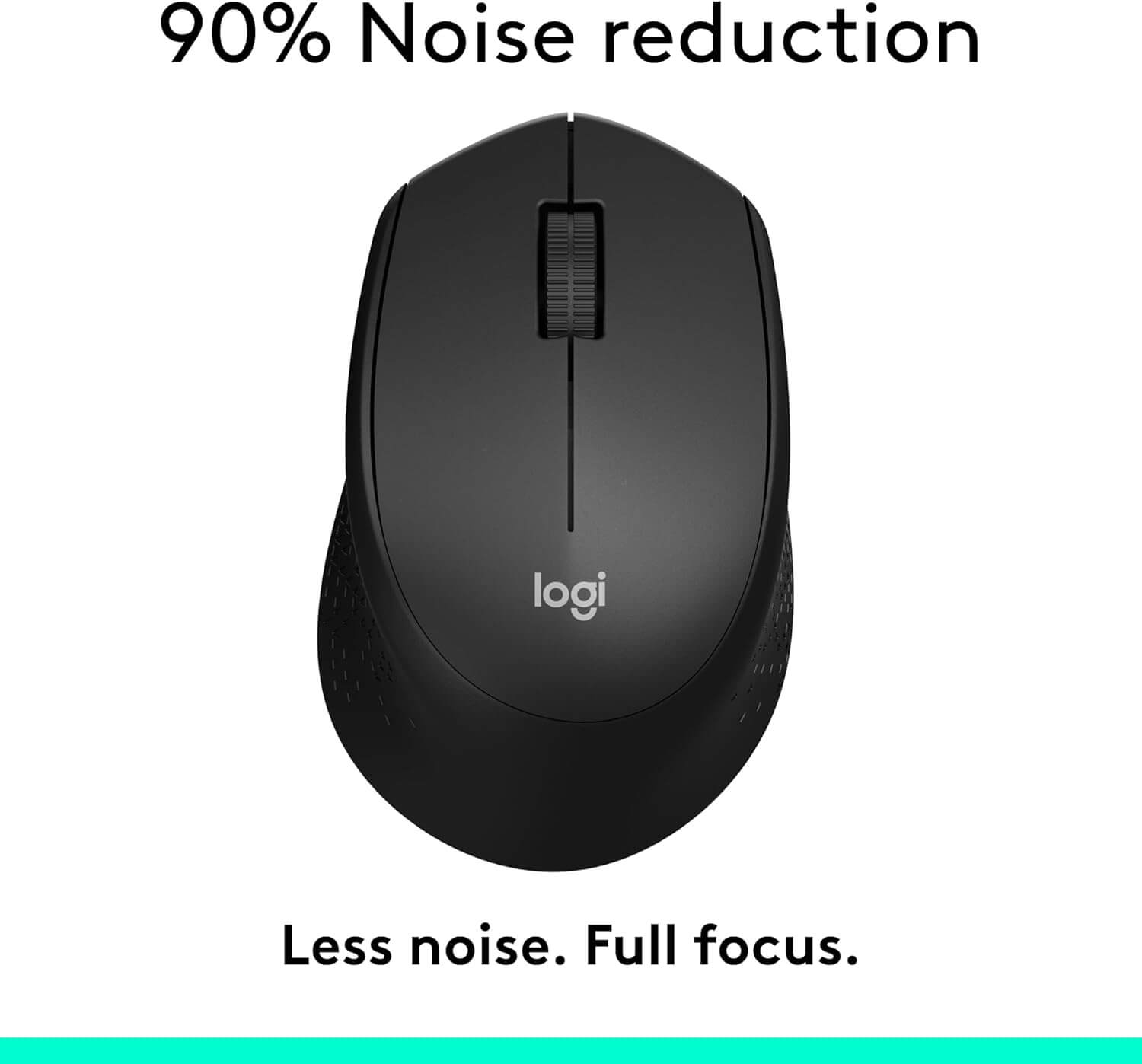 Logitech M330 SILENT 2.4GHz Wireless Mouse with USB Receiver - Black