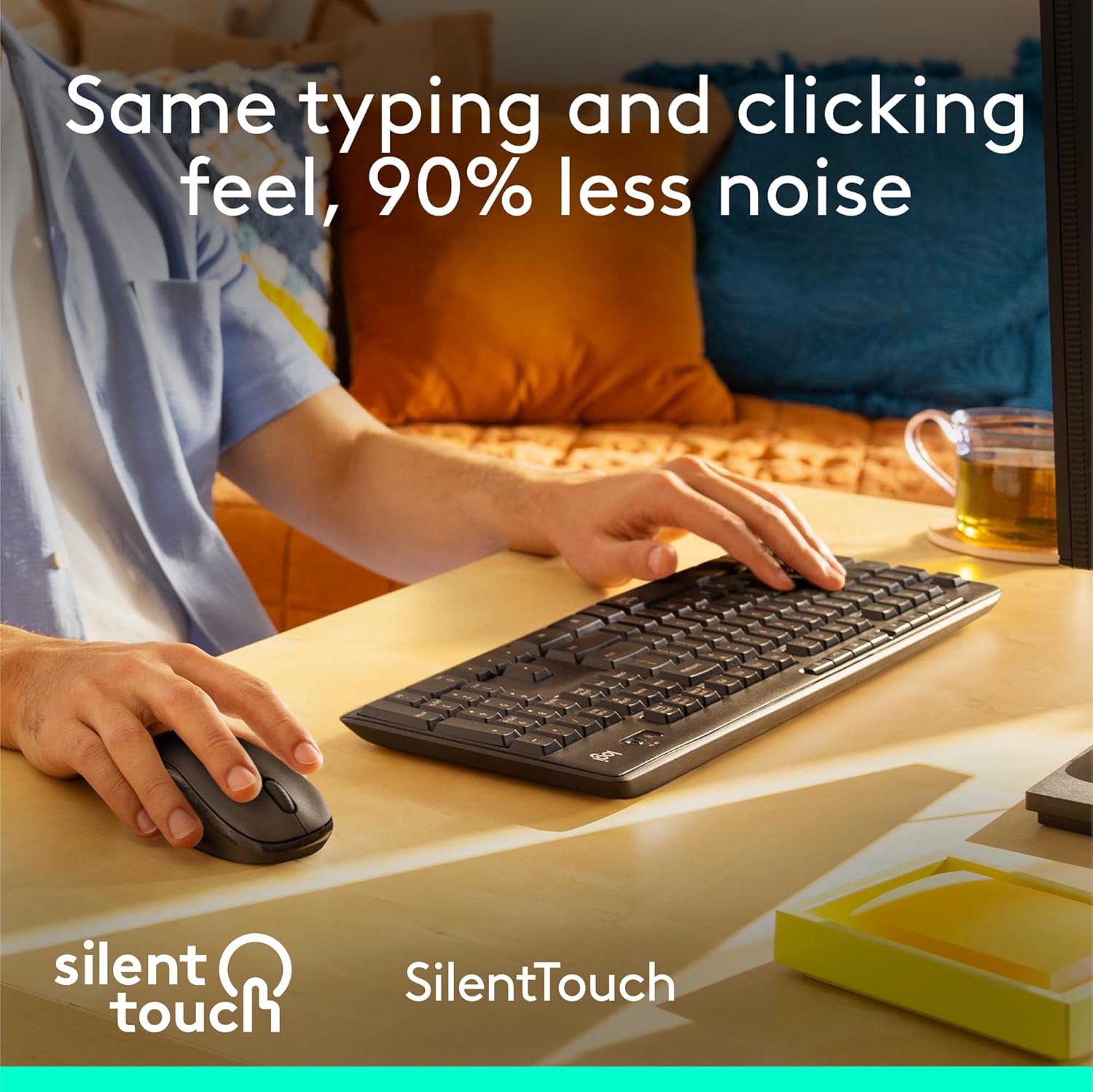 Logitech MK295 Wireless Mouse & Keyboard Combo with Silent Touch Technology