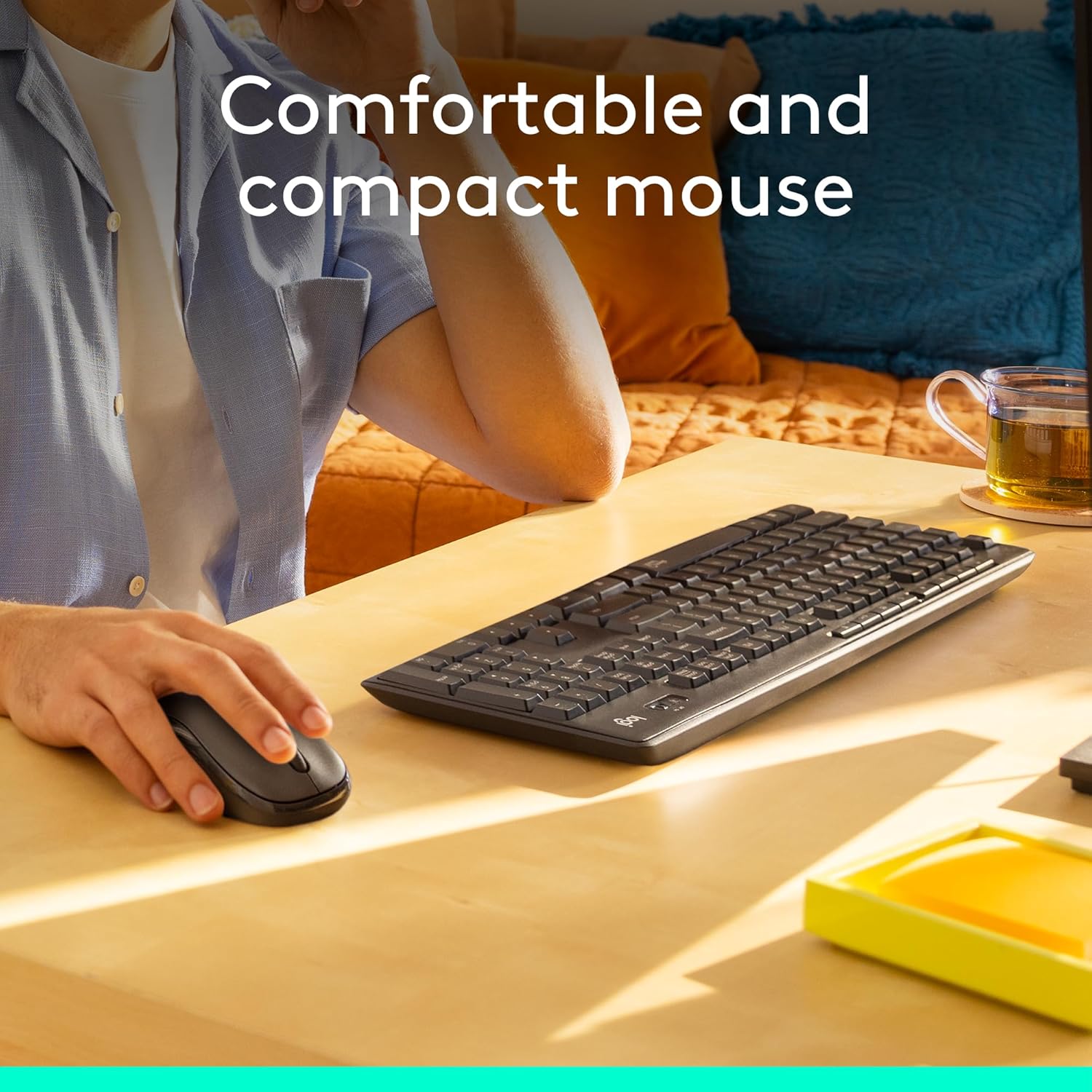 Logitech MK295 Wireless Mouse & Keyboard Combo with Silent Touch Technology