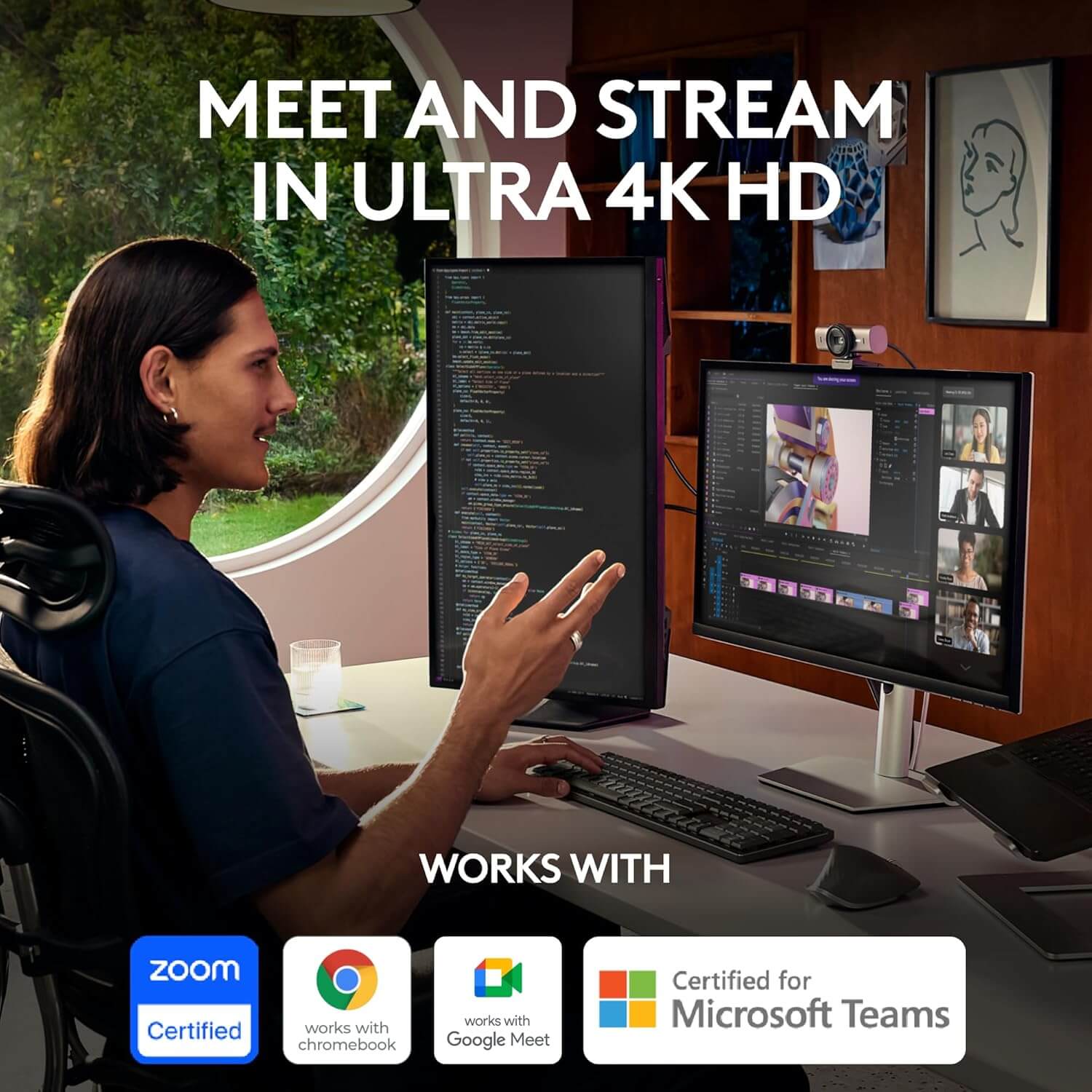 Logitech MX Brio Ultra HD 4K Collaboration and Streaming Webcam