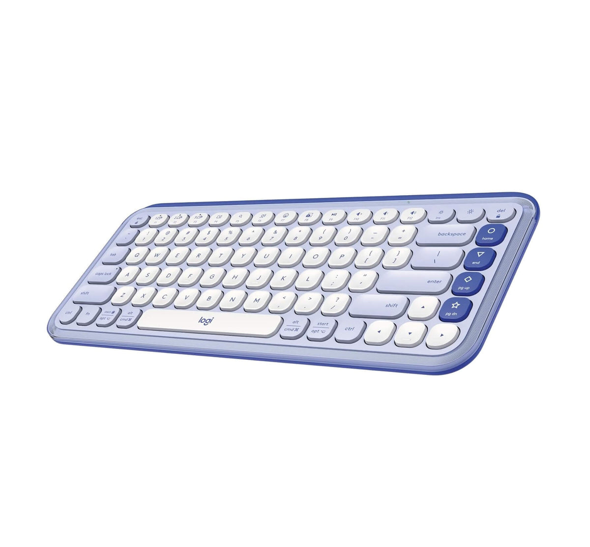 Logitech POP ICON Keys Wireless Bluetooth Keyboard - Lilac and Off-White