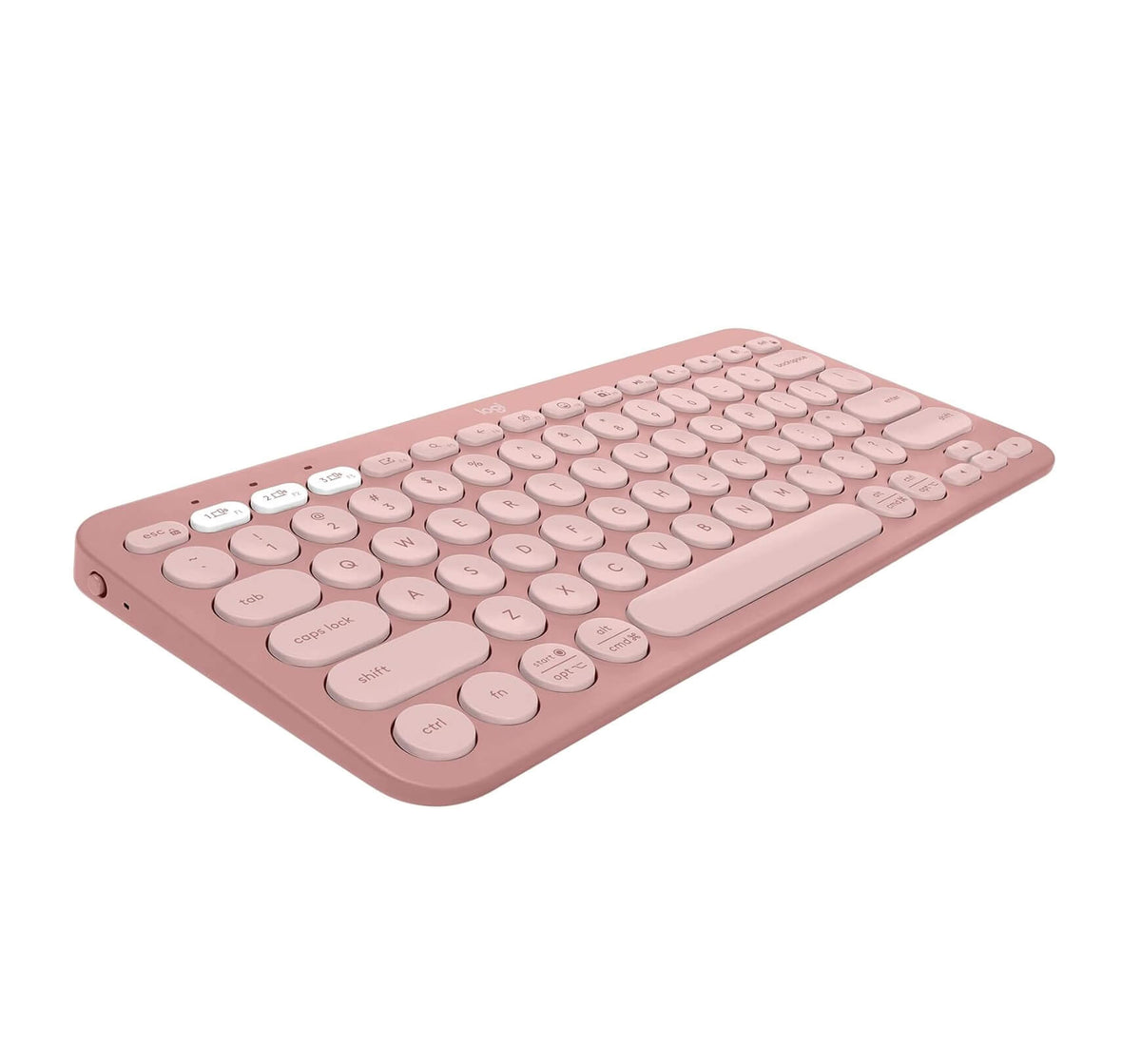 Logitech Pebble Keys 2 K380s Slim Minimalist Bluetooth Keyboard with Customizable Keys - Rose