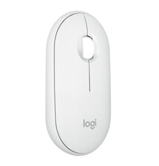 Logitech Pebble Mouse 2 M350s Slim compact Bluetooth Mouse with a Customizable Button - White