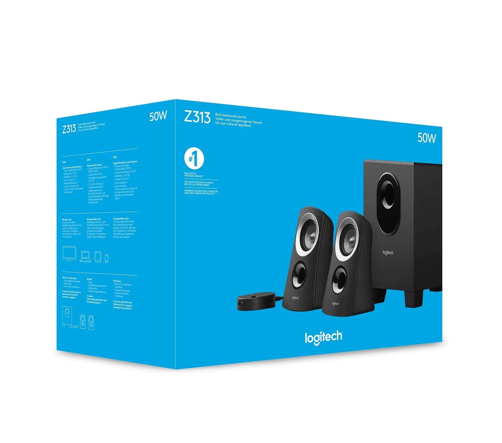 Logitech Z313 2.1 Multimedia Speaker System with Subwoofer