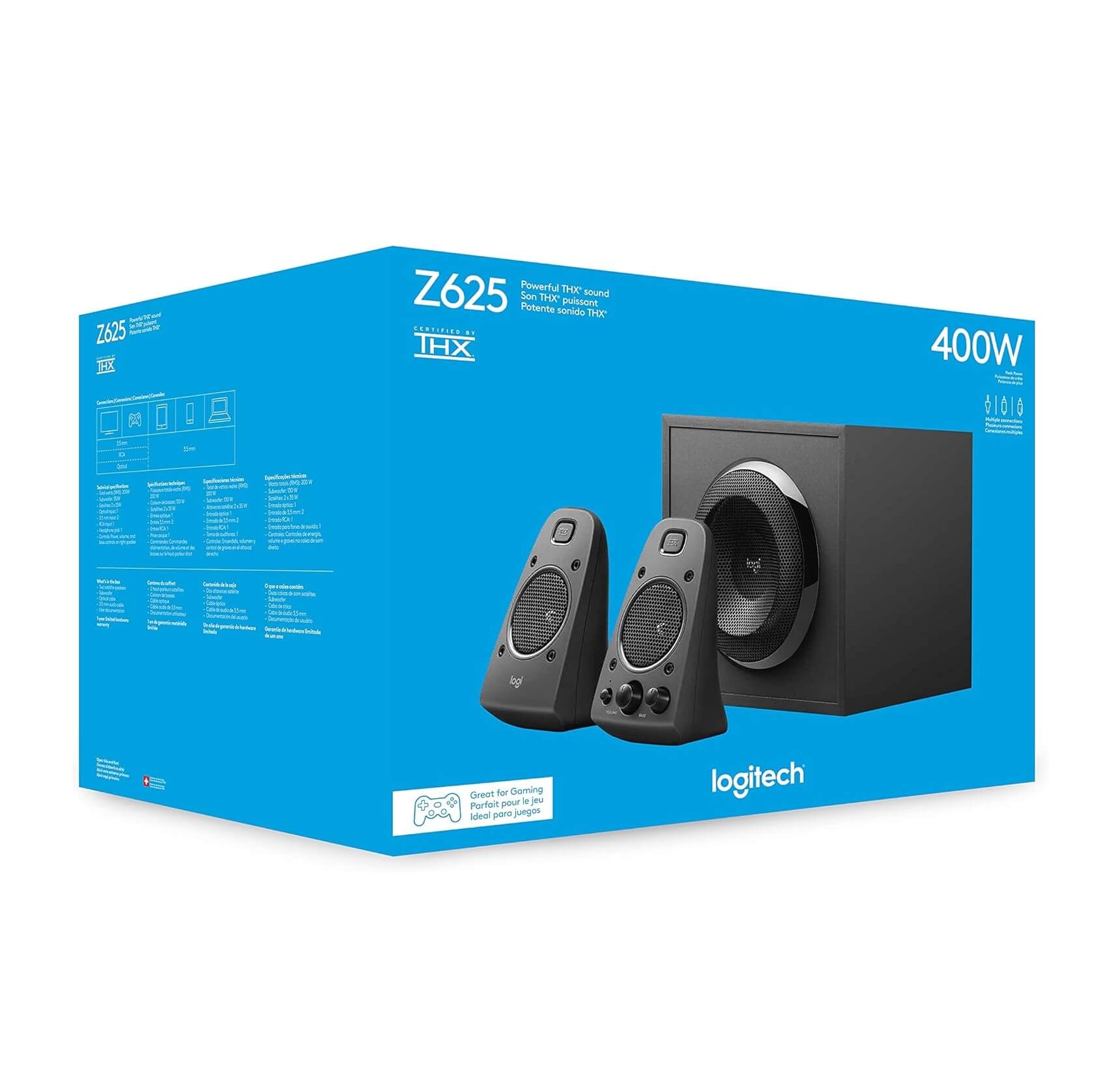 Logitech Z625 Powerful THX® Certified 2.1 Speaker System with Optical Input