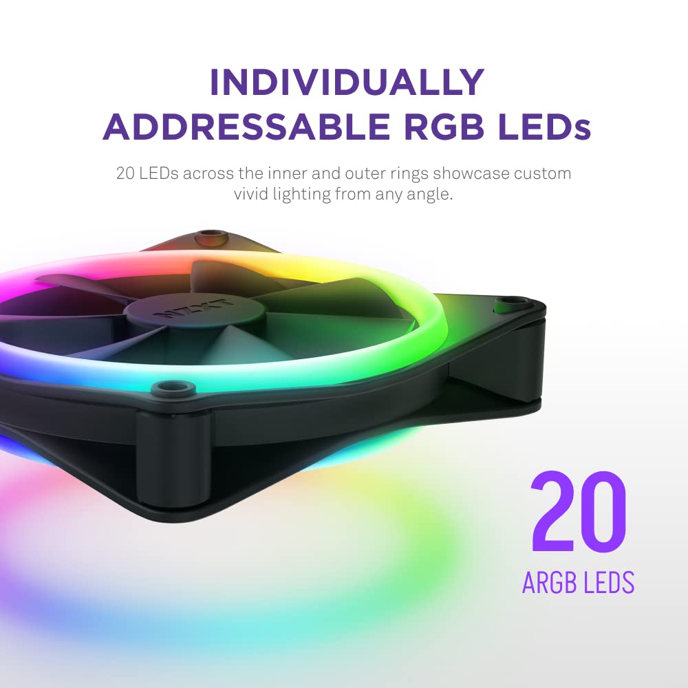 NZXT F140 RGB Duo 140mm Dual-Sided RGB Case Fan