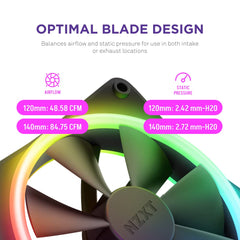 NZXT F120 RGB Duo 120mm Dual-Sided RGB Case Fan