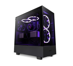 NZXT H5 Elite RGB Premium Compact ATX Mid-Tower Computer Case - Black