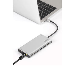 ONTEN 8 in 1 USB-C Hub Adapter with 1Gbps Ethernet for MacBook Pro and Other Type C Laptops