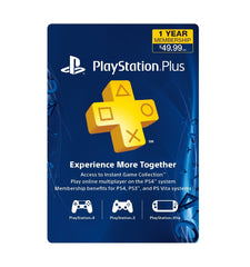 PlayStation Plus 1 Year PSN Membership - PS3/ PS4/ PS Vita (U.S Region - Digital Code)