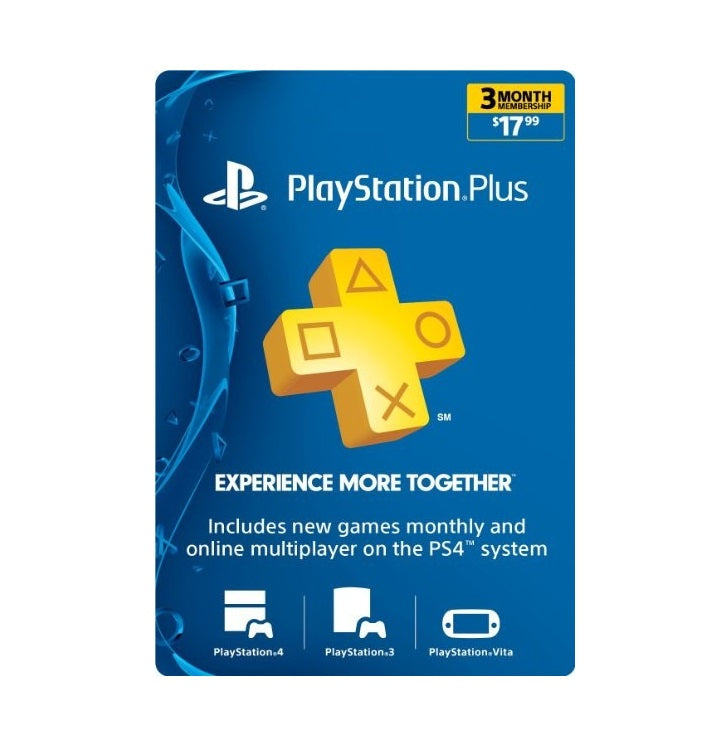 PlayStation Plus 3 Month PSN Membership - PS3/ PS4/ PS Vita (U.S Region - Email Delivery)