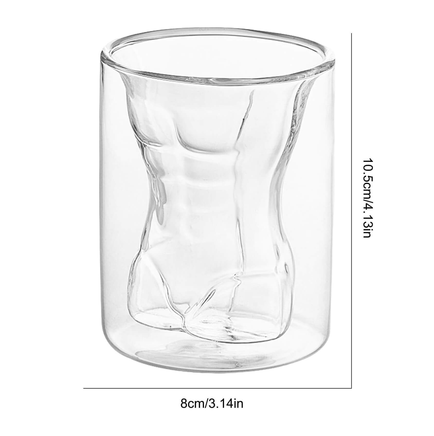 Prismora Body Shaped Double-Walled Shot Glass - 180 ml