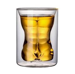 Prismora Body Shaped Double-Walled Shot Glass - 180 ml