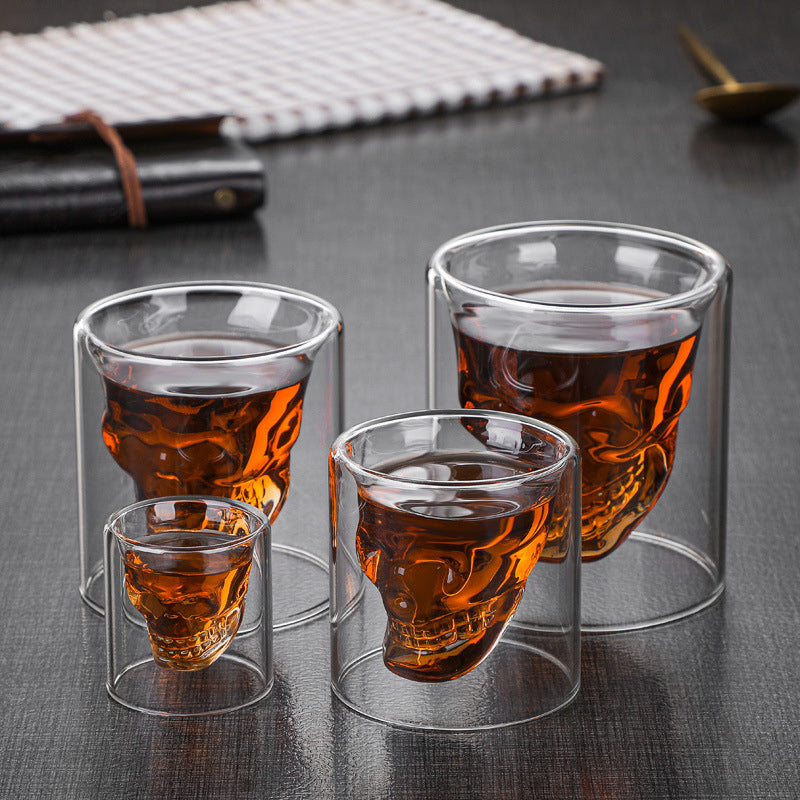 Prismora Double Wall Skull Crystal Cup - 75ml