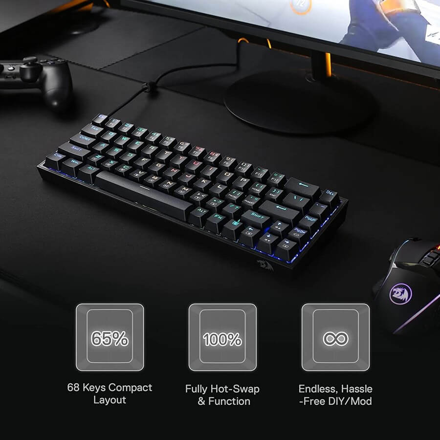 Redragon CASTOR K631 65% RGB Mechanical Gaming Keyboard