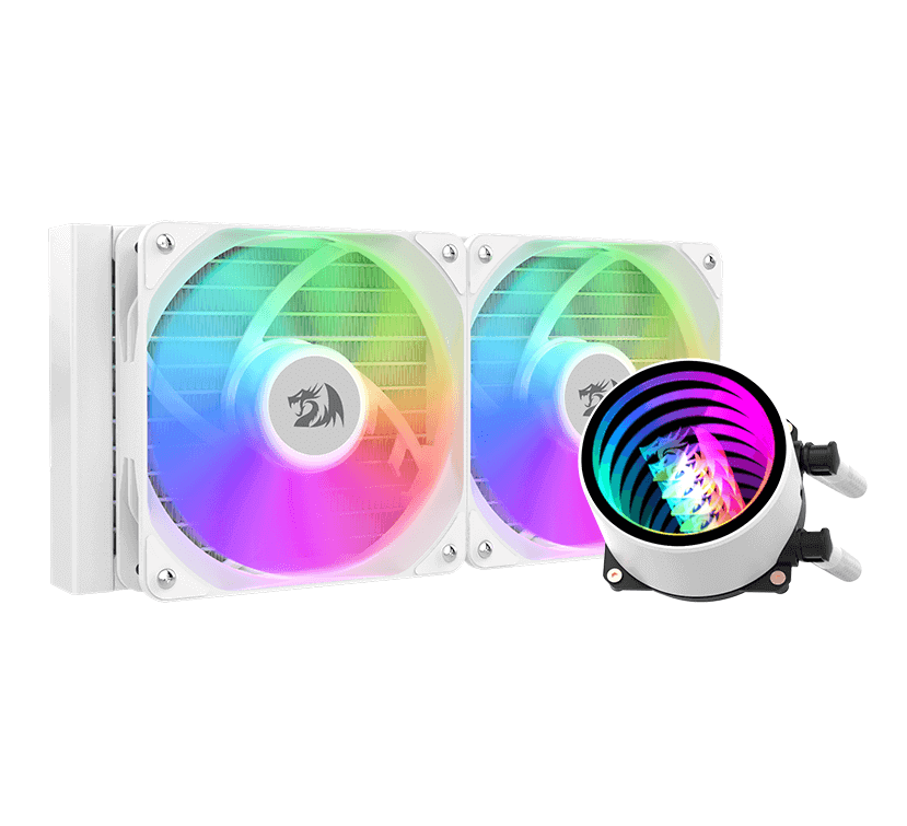 Redragon CCW-3011W AIO 240mm RGB Liquid CPU Cooler - White