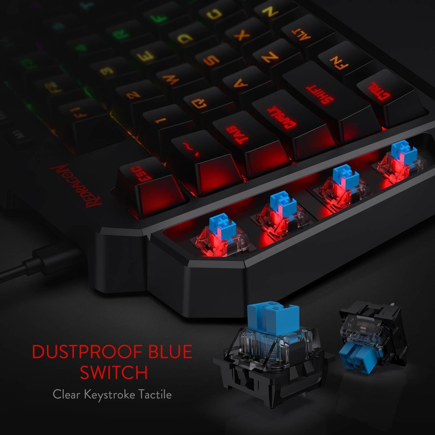 Redragon DITI K585 One-Handed RGB Professional Mechanical Gaming Keyboard