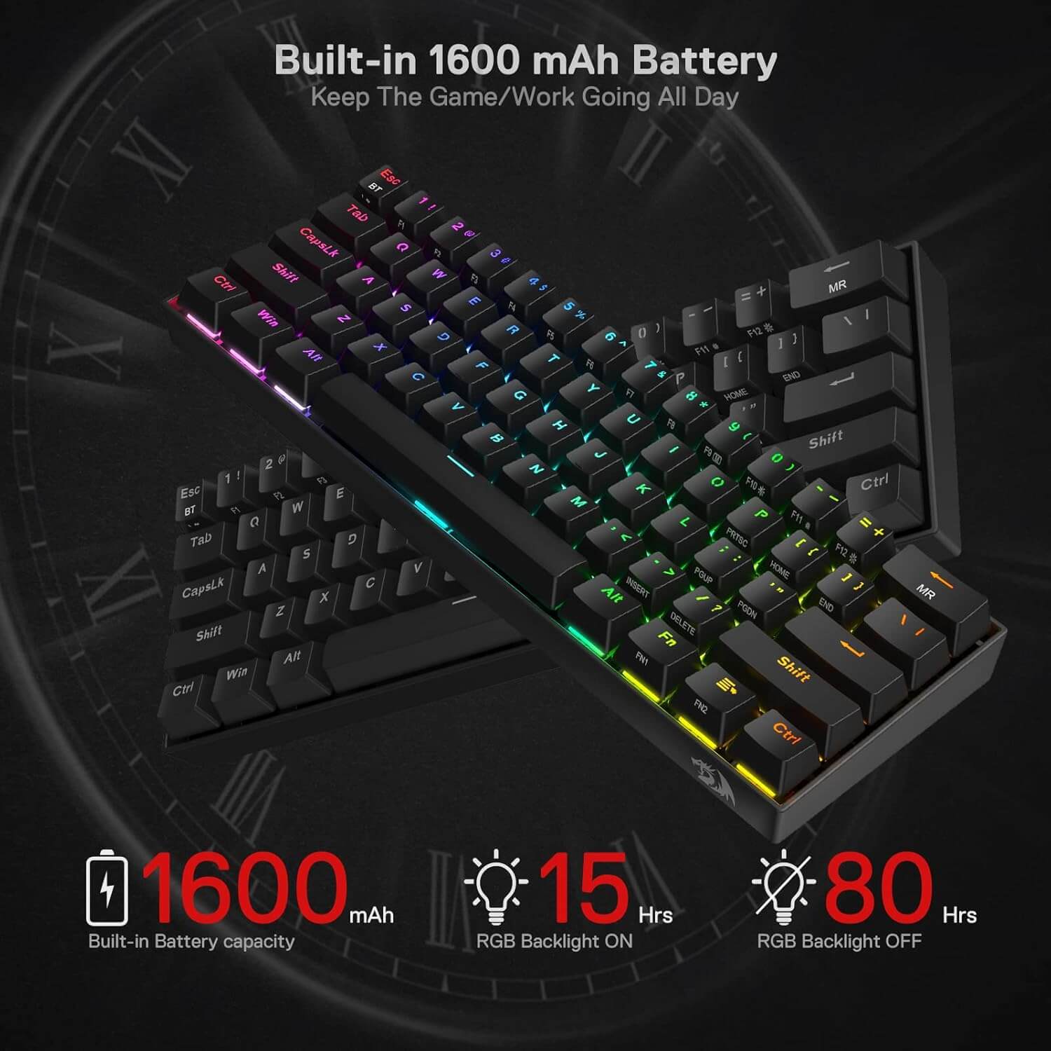 Redragon DRACONIC K530 60% Compact RGB Mechanical Keyboard