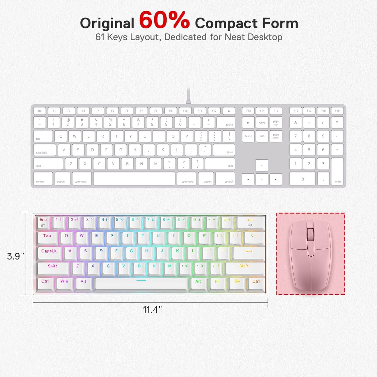 Redragon DRACONIC K530 60% Compact RGB Mechanical Keyboard