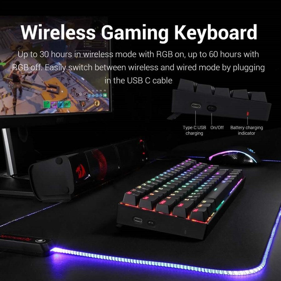 Redragon Deimos K599-KRS RGB Compact Wireless Mechanical Keyboard