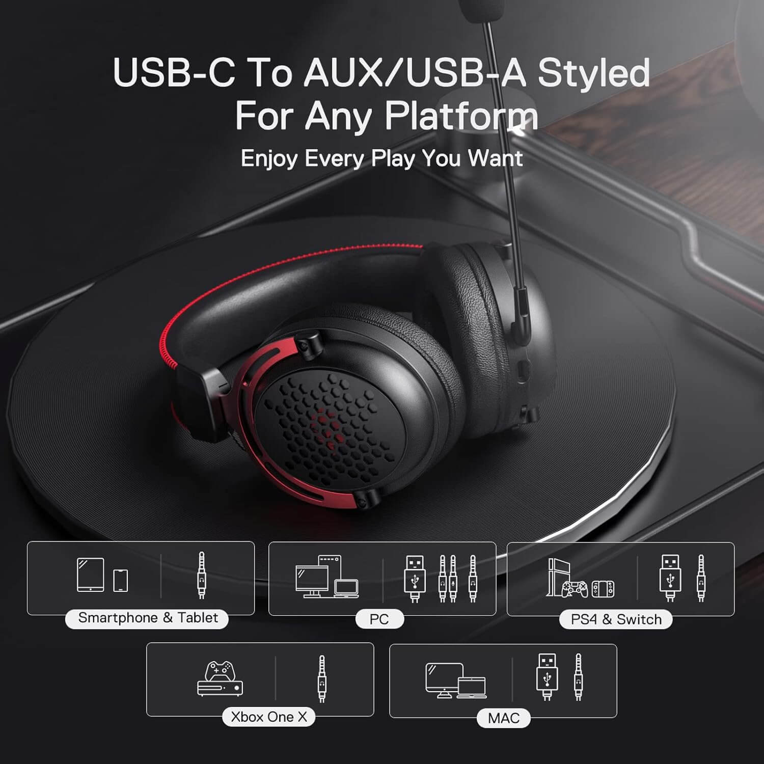 Redragon Diomedes H386 7.1 Surround Sound Wired Gaming Headset