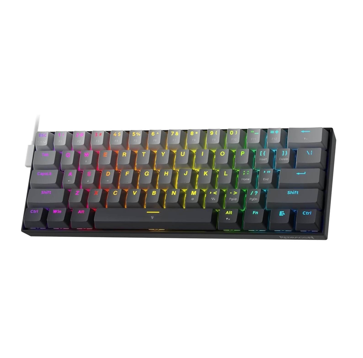 Redragon FIZZ K617 60% RGB Wired Mechanical Gaming Keyboard - Misty Grey