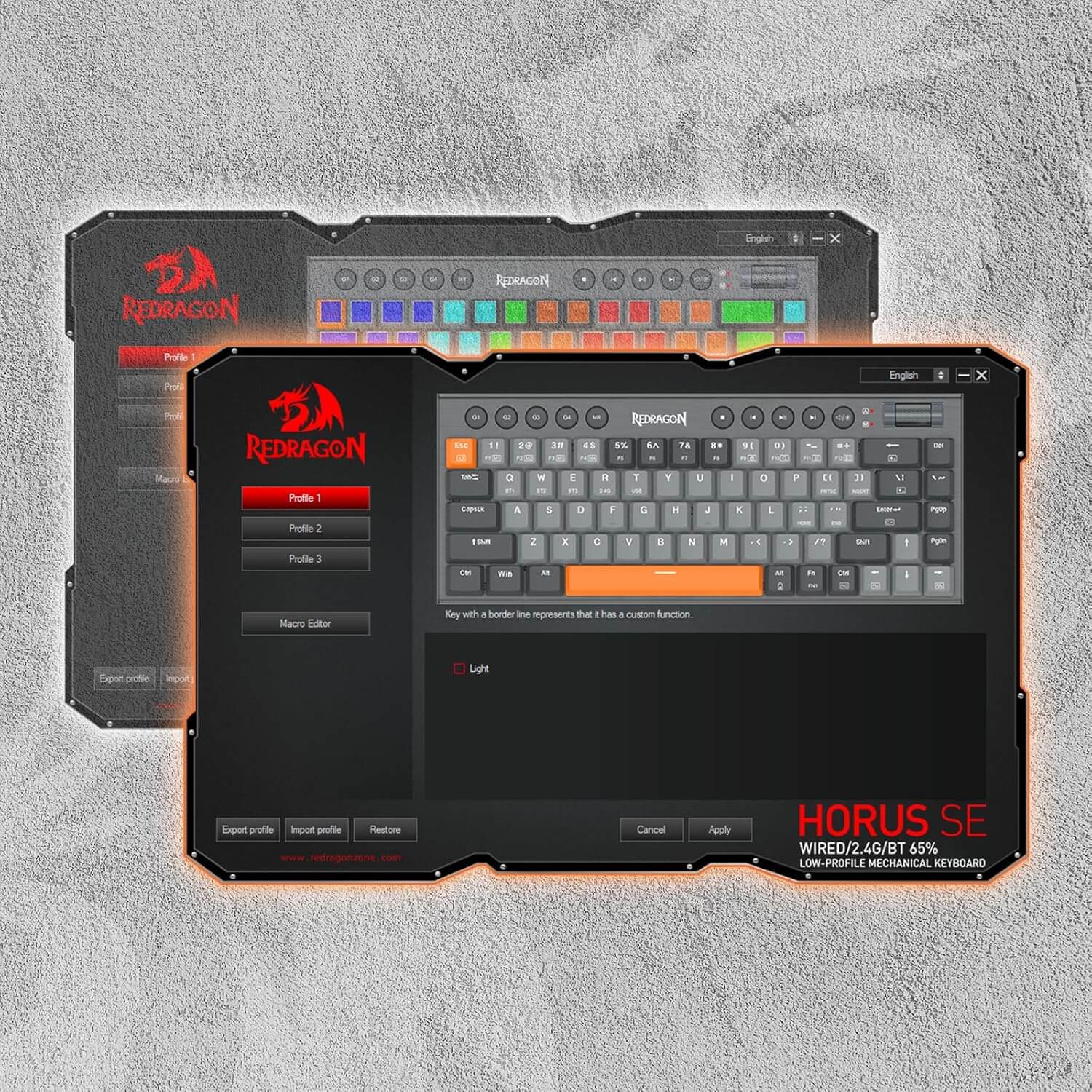 Redragon HORUS PRO K609 GG RGB 65% Wireless RGB Mechanical Keyboard