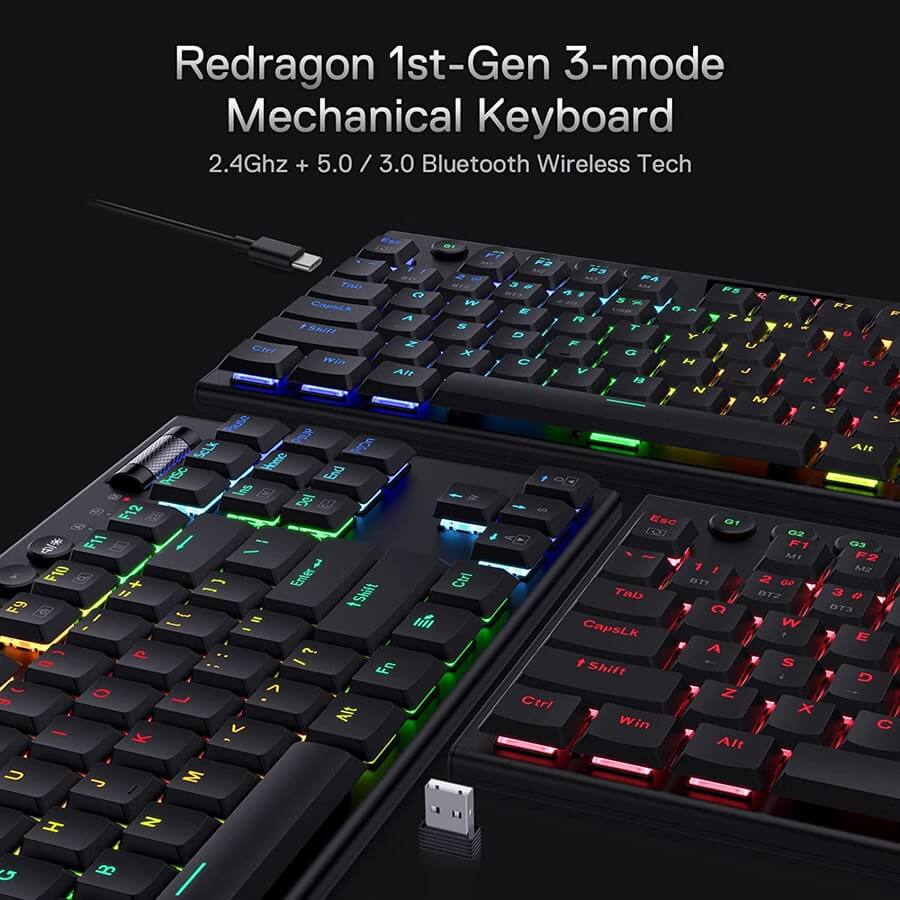 Redragon Horus K621 TKL RGB Wireless Mechanical Keyboard