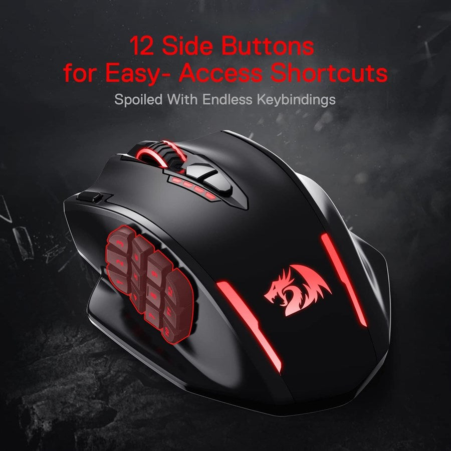 Redragon IMPACT Elite M913 RGB Wireless Gaming Mouse with 16 Programmable Buttons