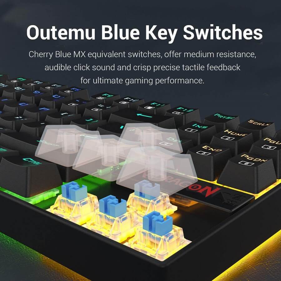 Redragon Kumara K552 RGB Compact Mechanical Gaming Keyboard