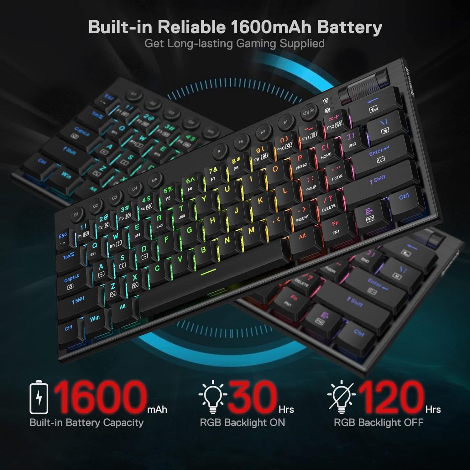 Redragon Noctis K632 60% RGB Ultra-Thin Wired Mechanical Keyboard