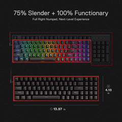 Redragon Pollux K628 75% Wired RGB Mechanical Keyboard