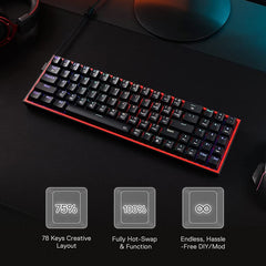 Redragon Pollux K628 75% Wired RGB Mechanical Keyboard