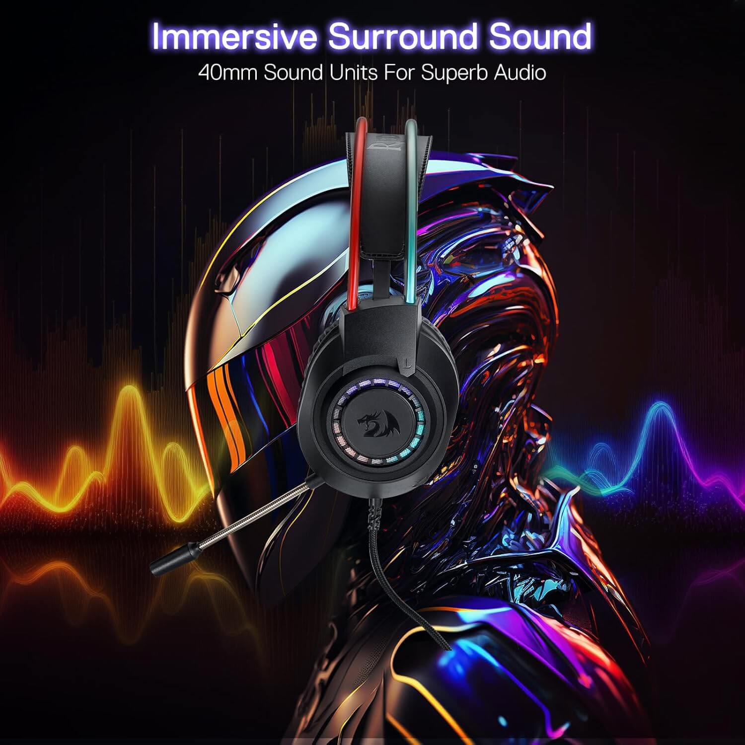 Redragon Scream H231 RGB Wired Stereo Gaming Headset