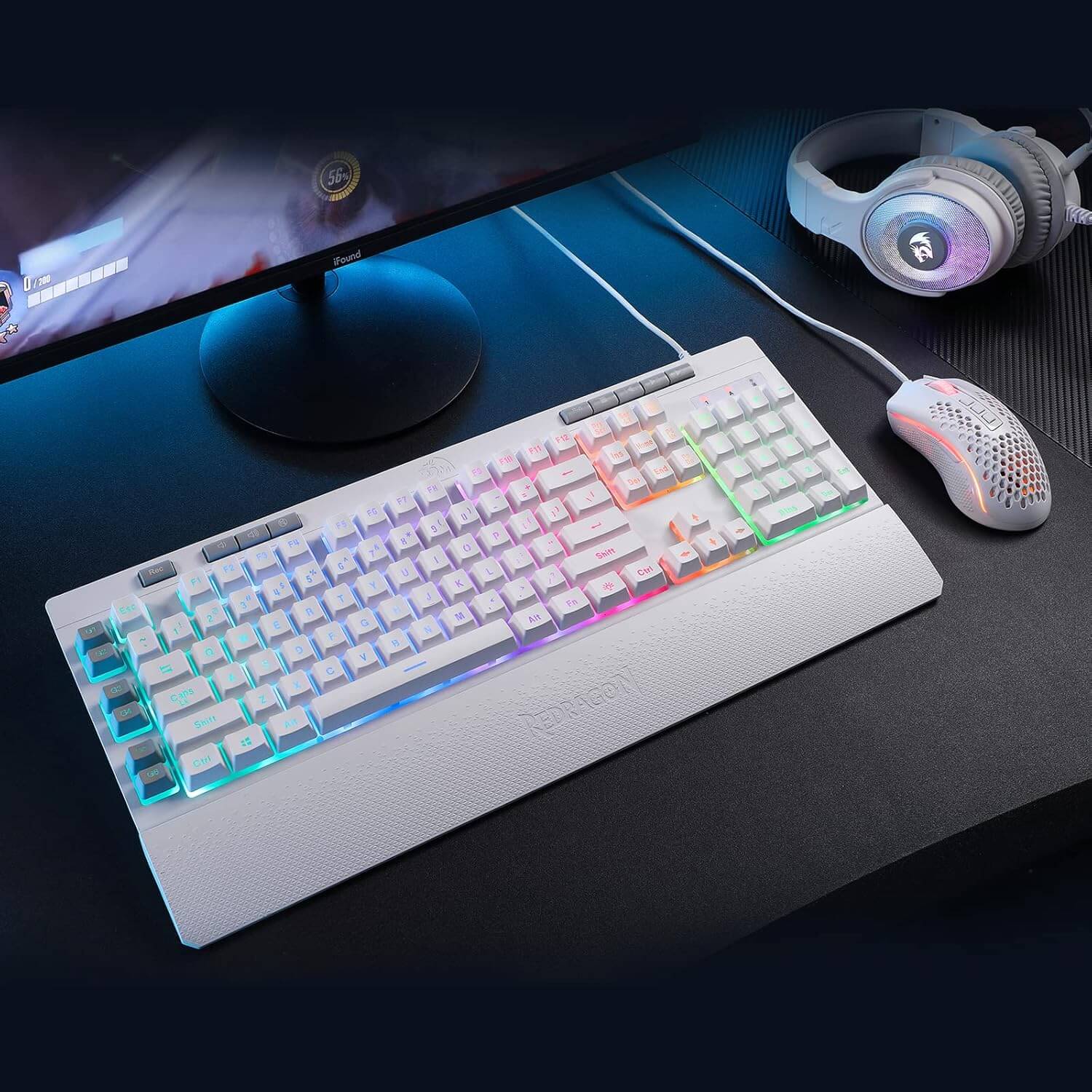 Redragon Shiva K512 RGB Backlit Membrane Wired Gaming Keyboard with Multimedia Keys