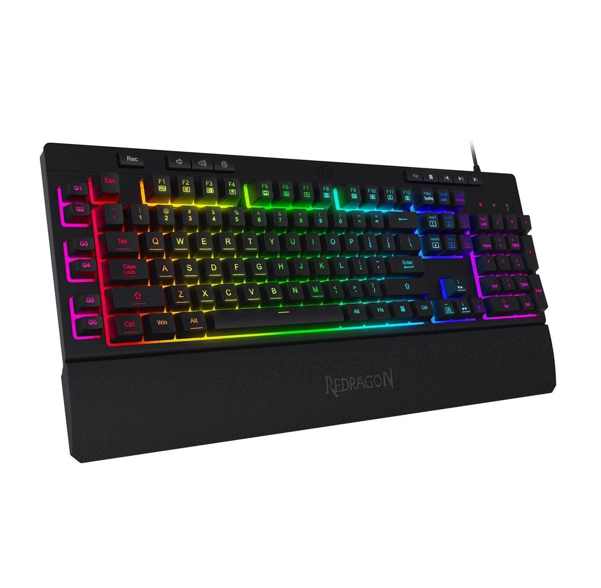 Redragon Shiva K512 RGB Backlit Membrane Wired Gaming Keyboard with Multimedia Keys