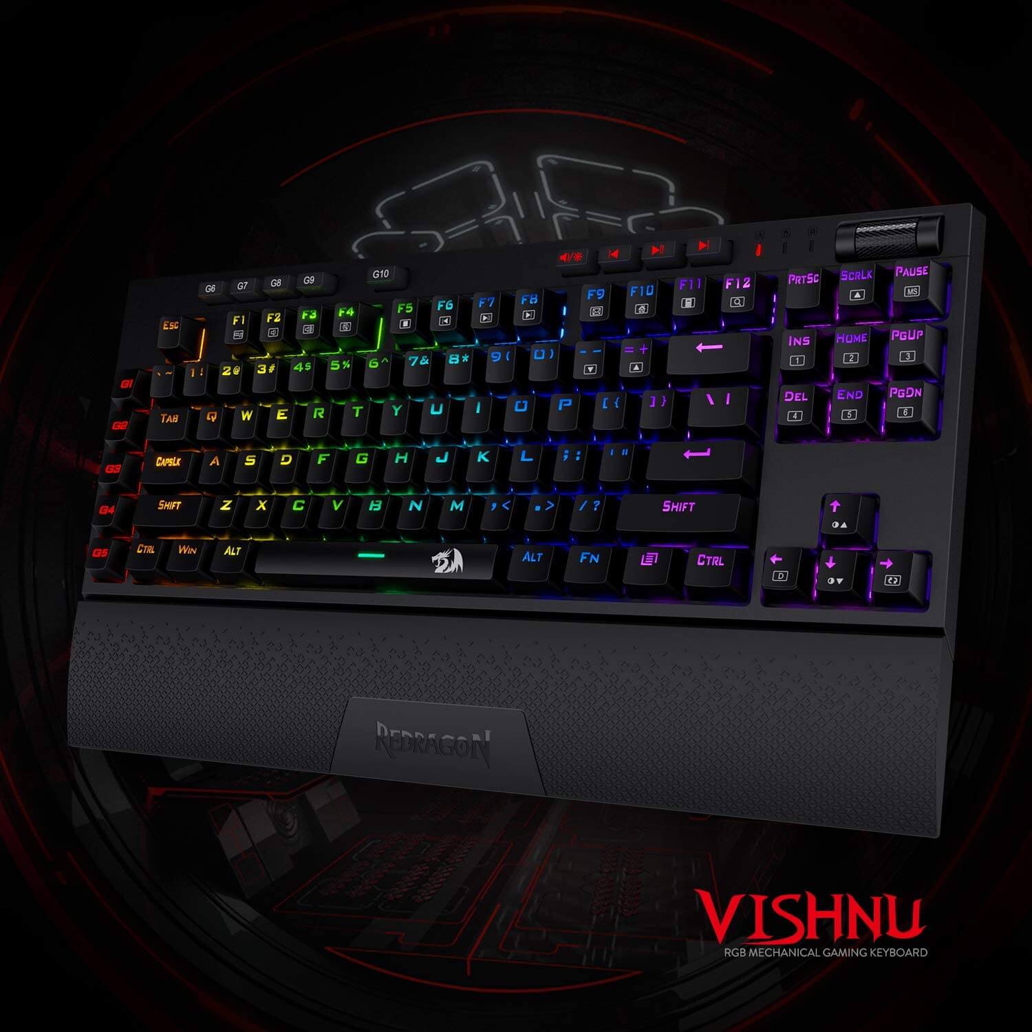 Redragon Vishnu K596 RGB Wireless/Wired Mechanical Gaming Keyboard