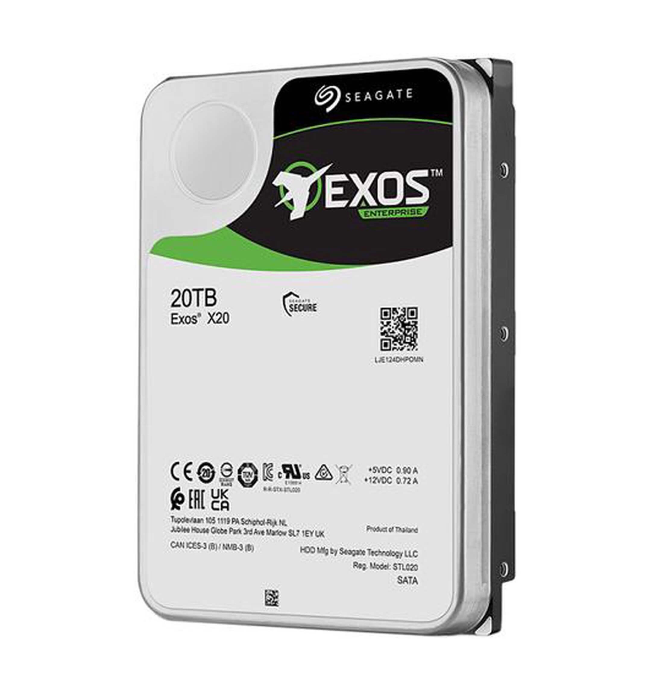 Seagate Exos X20 20TB SATA 6Gb/s Desktop Internal Hard Drive