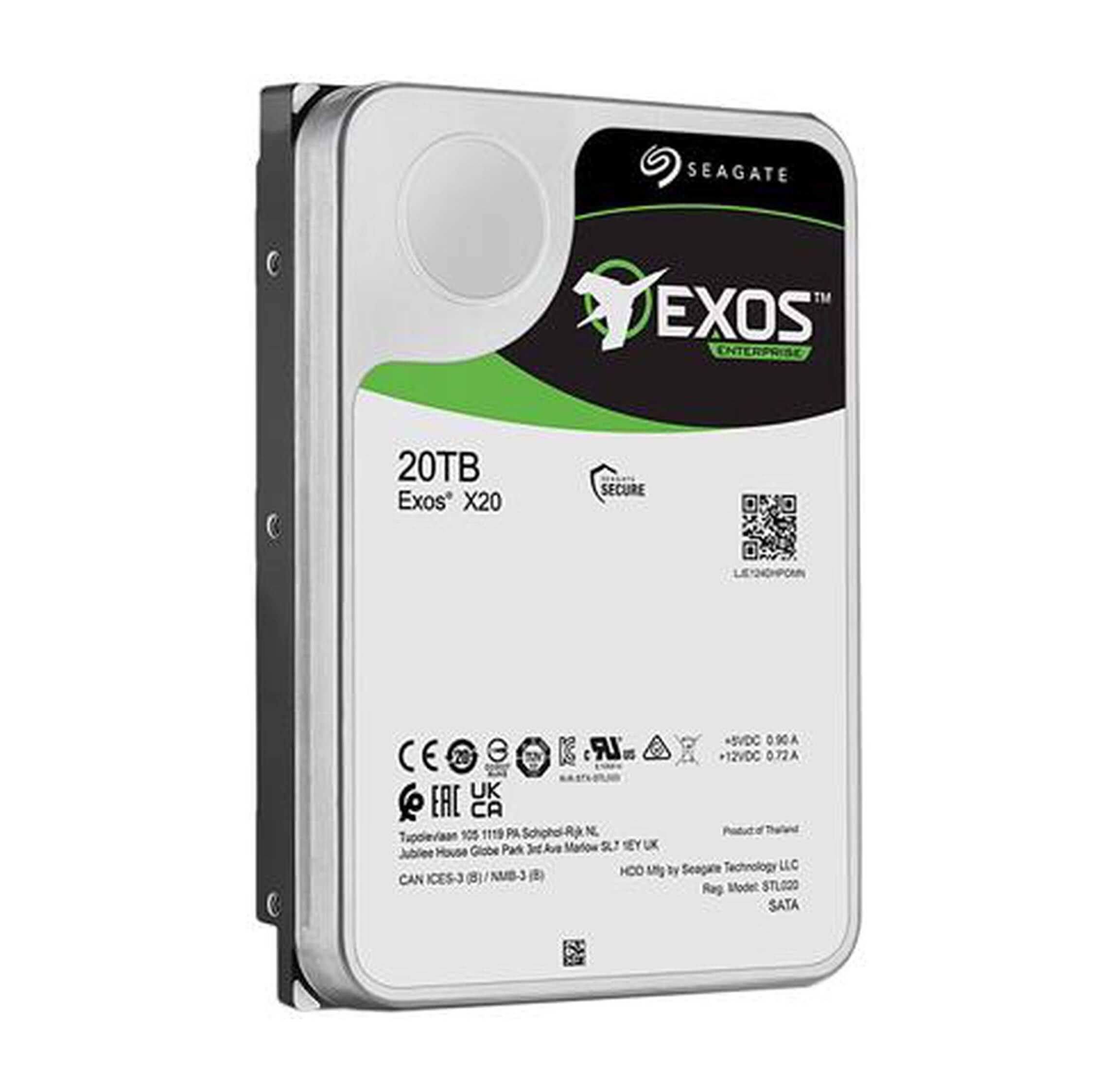 Seagate Exos X20 20TB SATA 6Gb/s Desktop Internal Hard Drive