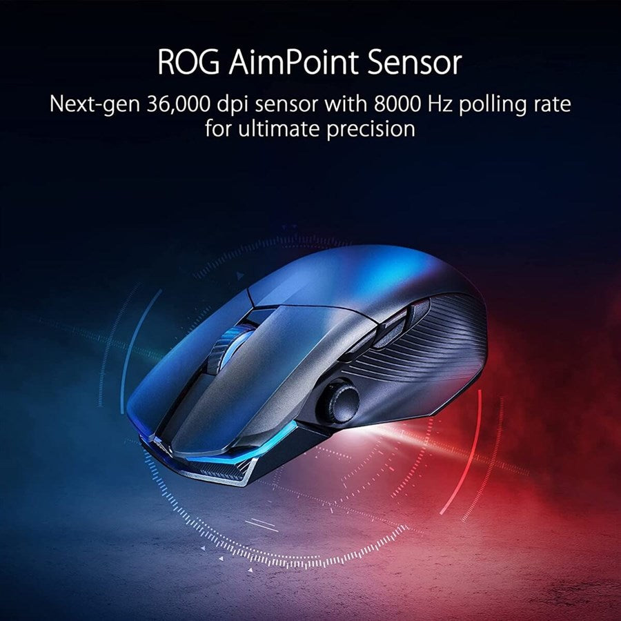 ASUS ROG Chakram X Wireless RGB Gaming Mouse with ROG AimPoint Optical Sensor